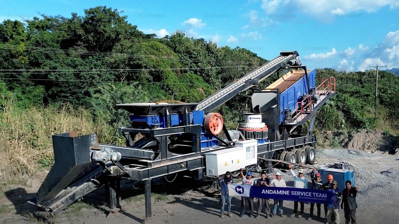 Trituradora Móvil de Piedra 4 en 1 en el Salvador