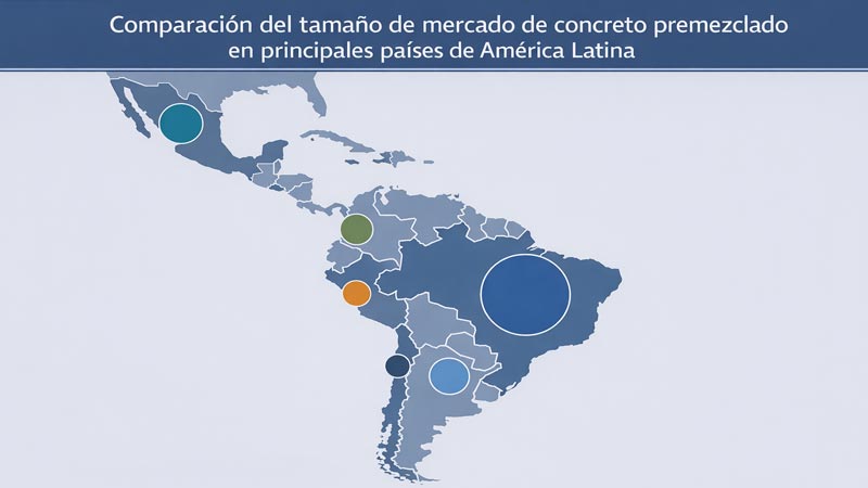 Tamaño de Mercado de Concreto Premezclado en Principales Países de América Latina