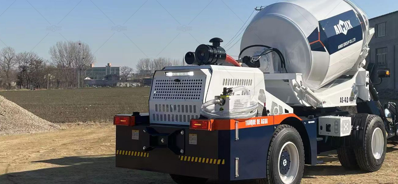AIMIX Hormigonera Autocargable con Motor con Radiadores de Gran Superficie y Ventiladores de Alto Flujo