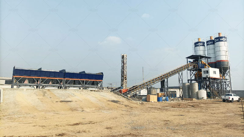 AJ90 Planta de Concreto Estacionria en Obra para Ecuador