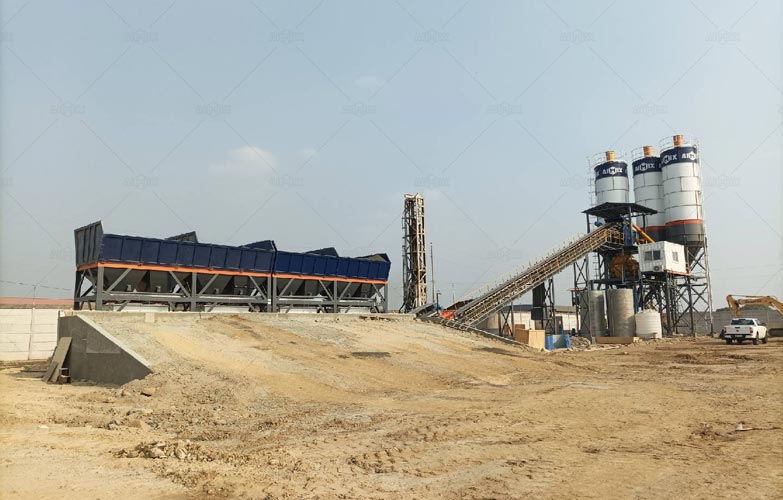 AJ90 Planta de Hormigón Estacionaria Instalada en Ecuador de AIMIX