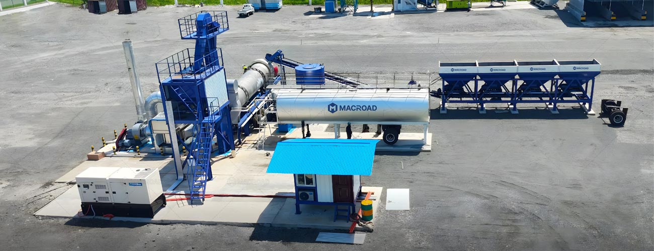 Planta Móvil de Asfalto de Macroad 80TPH para Proyectos de Carreteras en América Latina