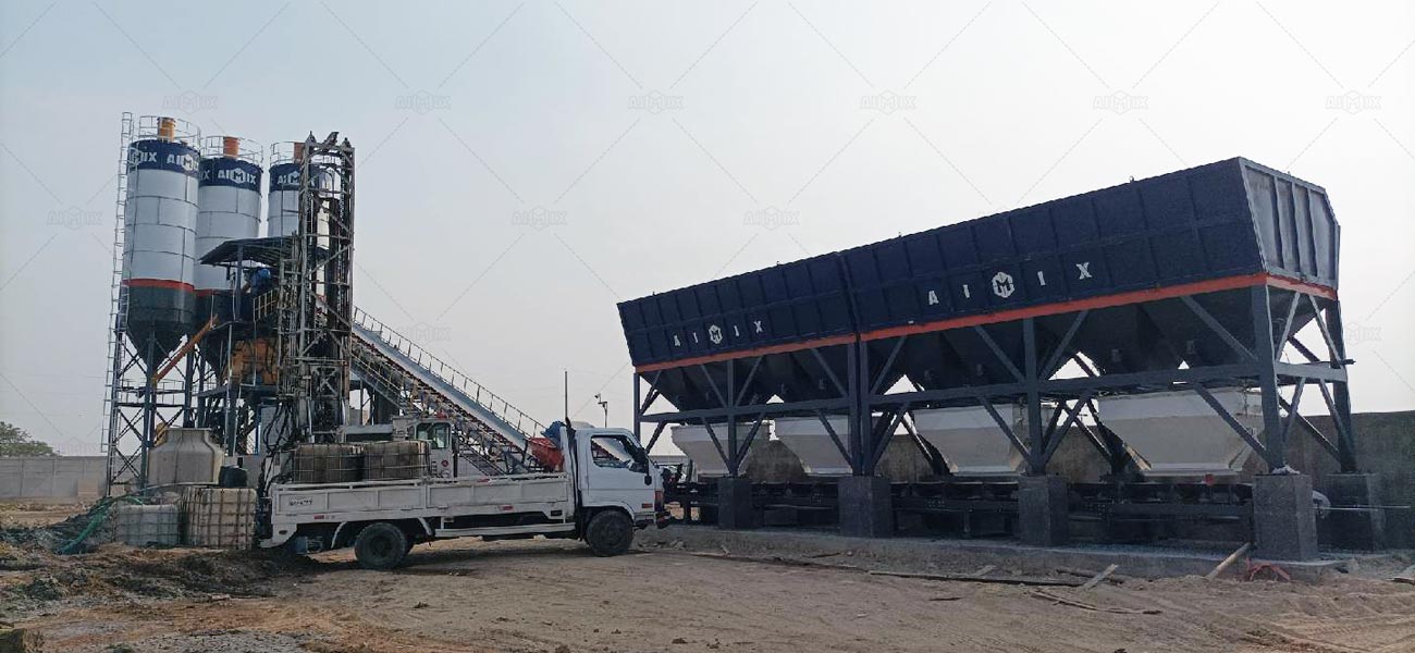 Planta de Hormigón Estacionaria AJ90 para Proyectos de Construcción y Venta de Hormigón