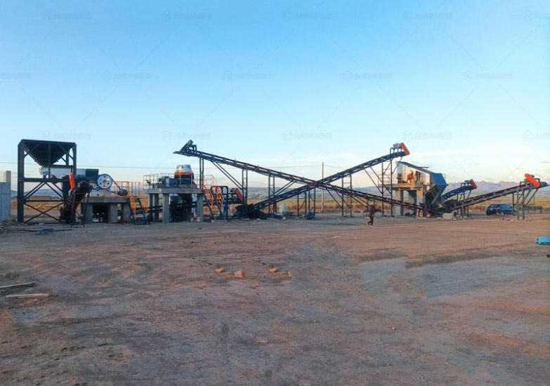 70TPH Andamine Planta de Trituración Estacionaria para Piedra de Río en Perú