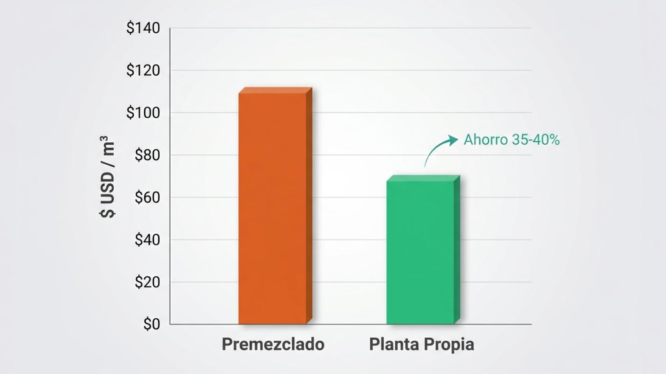Comparación de Costo en Planta de Concreto Propia y Comprando Concreto Premezclado