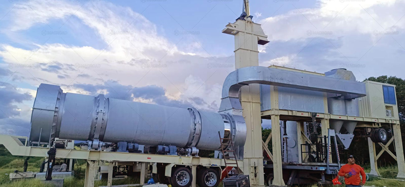 Macroad Planta de Asfalto Continua ALYT120 Instalada en República Dominicana