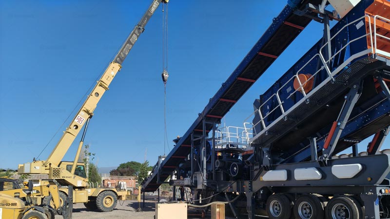 Instalación de la Planta Chancadora Móvil 4 en 1 para Argentina