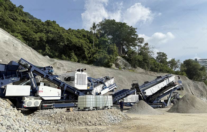 Andamine Plantas de Trituración Móviles sobre Orugas para Proyectos Viales en Malasia
