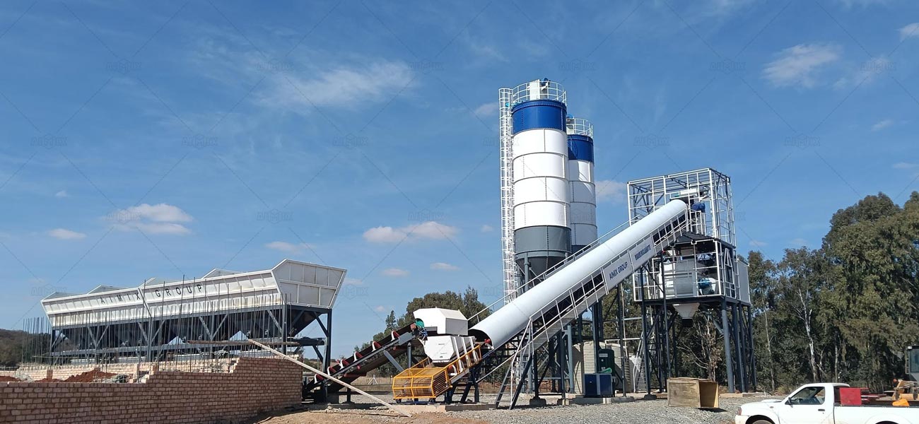 Planta de Concreto Estacionaria de 90 m3 por Hora Instalada en Sudáfrica - AIMIX