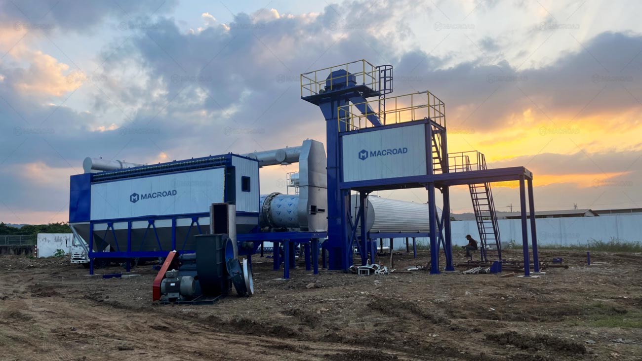 Planta de Mezcla Asfáltica Continua Móvil ALYT100 en Ecuador para Proyectos de Construcción de Carretras Urbanas