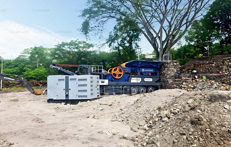Producción de Áridos con Dos Equipos en Colaboración en Honduras