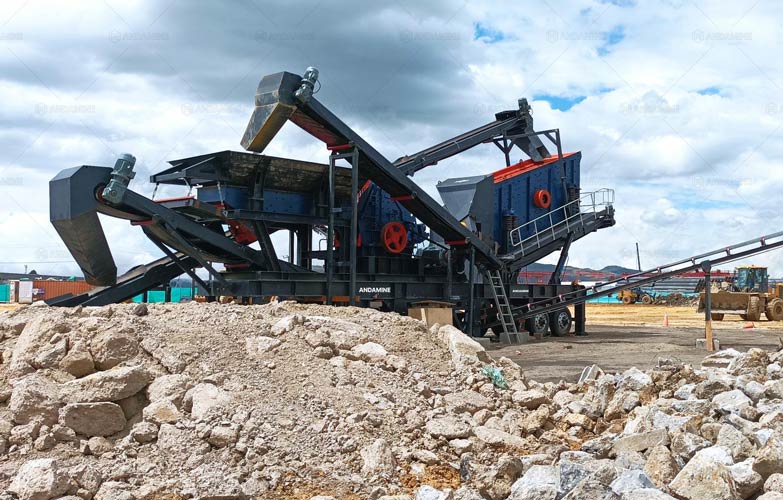 Reciclaje de Residuos de Construcción en Colombia con Andamine Trituradora de Piedra Móvil