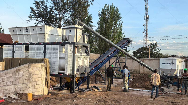 Las plantas dosificadporas de concreto portátiles de AIMIX son más adecuadas para proyectos multisitio y de corta duración, ya que permiten ahorrar en costes de instalación y mano de obra.