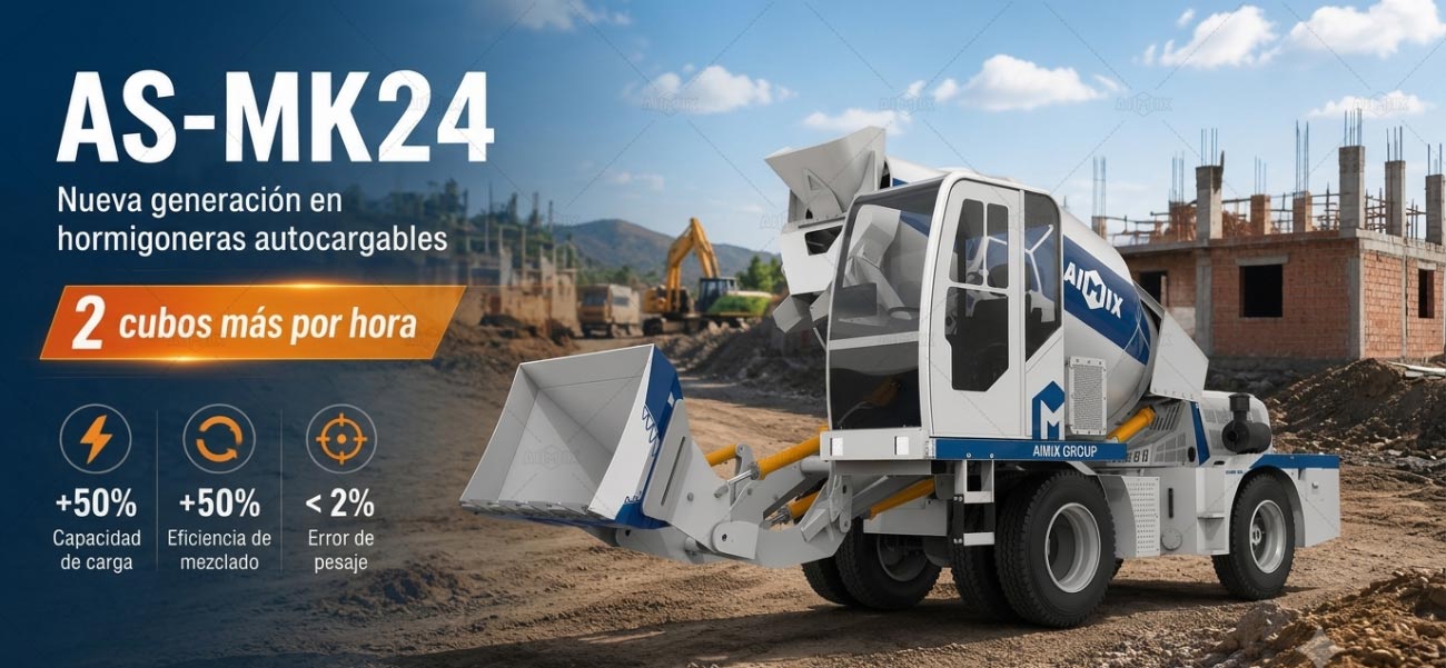 AIMIX presenta la nueva autohormigonera AS-MK24, que ofrece mayor eficiencia, mayor capacidad y mayor calidad.
