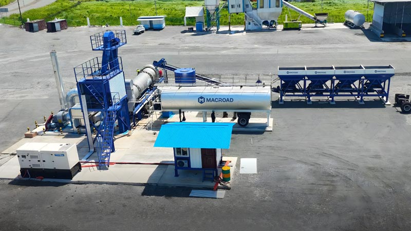 Planta de asfalto móvil para zonas montañosas y múltiples obras con fácil transporte e instalación rápida