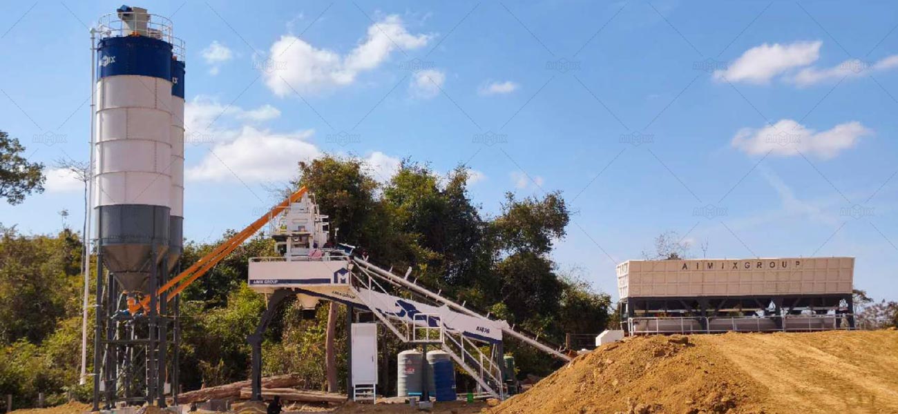 La Planta Dosificadora de Hormigón de Montaje Rápido AIMIX AJQ70 se ha instalado y puesto en producción en Laos para un proyecto de infraestructura de un cliente.