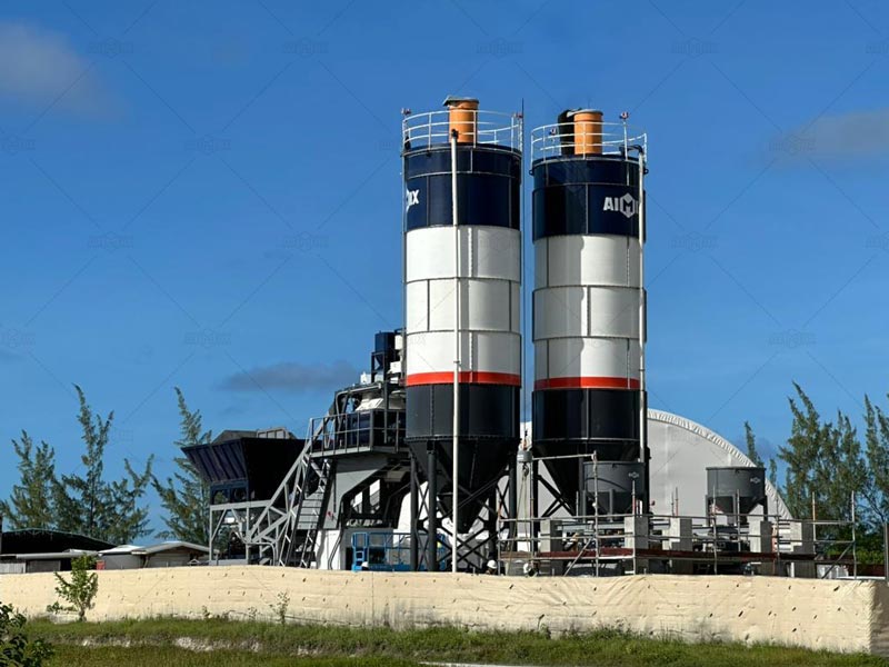 AIMIX Planta de Concreto Móvil AJY60 instalada en Singapur se utiliza en múltiples proyectos de infraestructura, con un cambio de sitio cada 2 o 3 años.