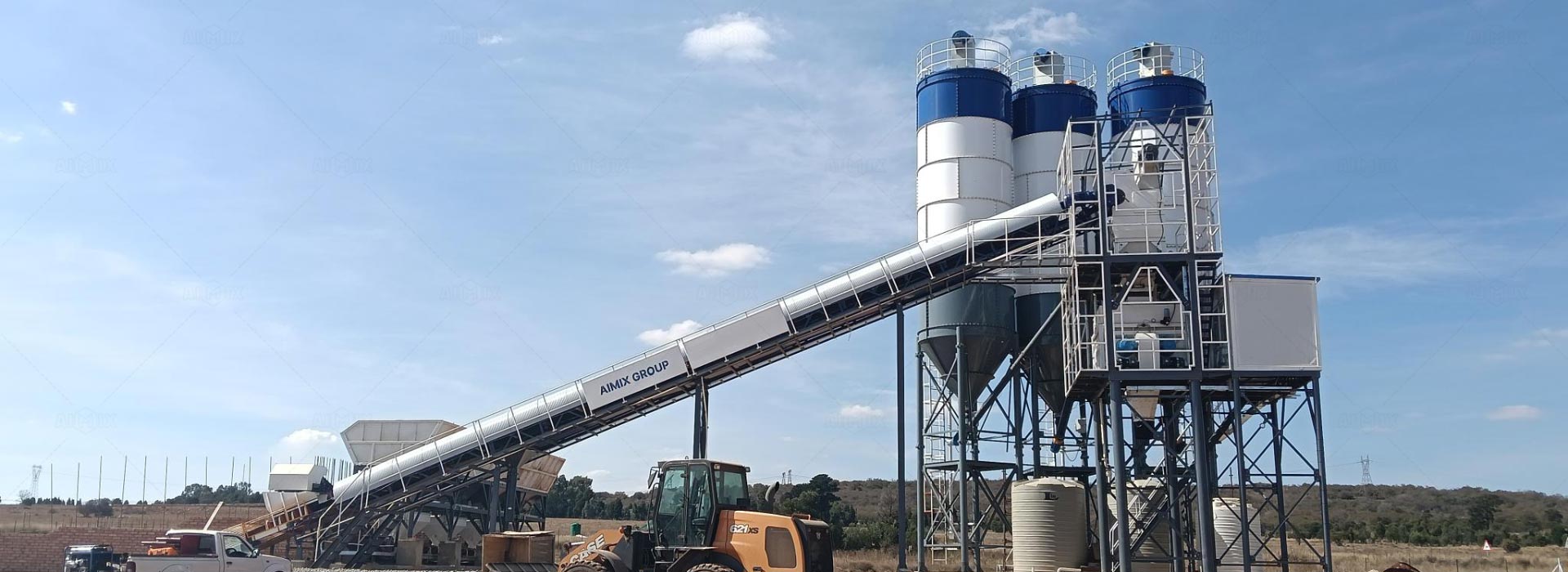 AIMIX Planta de Concreto Premezclado AJ90 para Sudáfrica