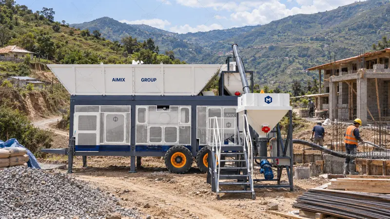 AJP40 Planta de Hormigón con Bombeo para Producir Concreto para Viviendas en Rurales Zonas Remotas
