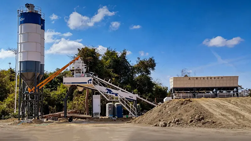 Serie AJQ planta de concreto de montaje rápido sin cimientos de AIMIX