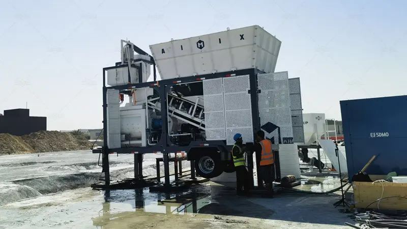 Planta de concreto precio de tipo compacto y móvil de serie AJSY