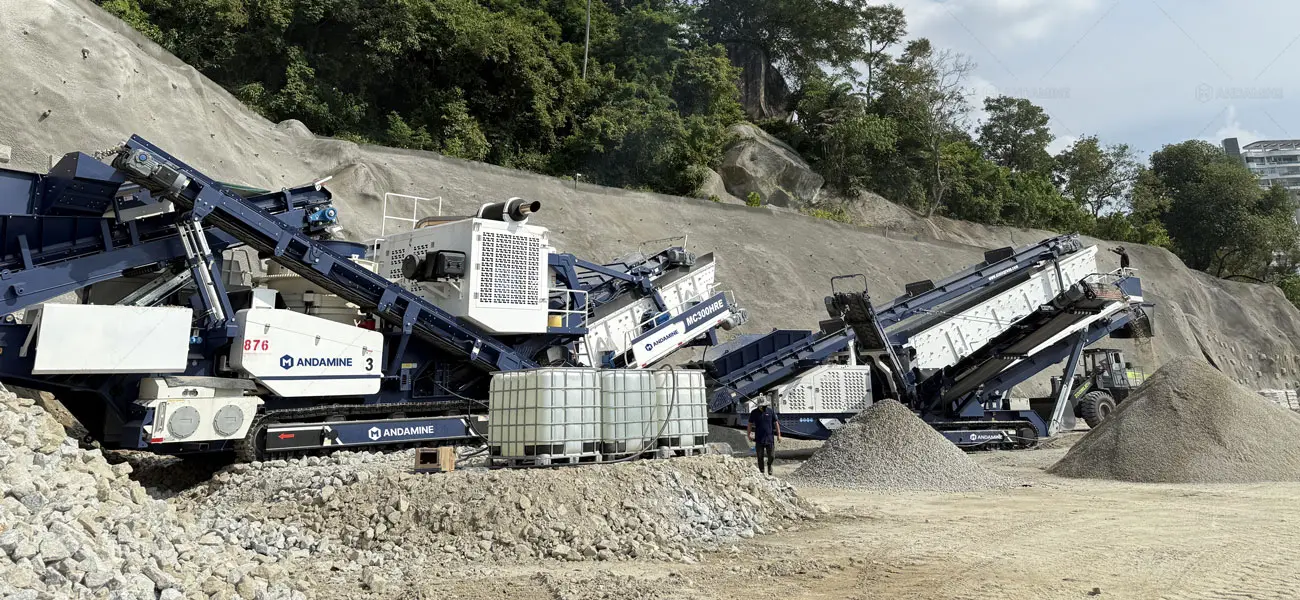 Planta Trituradora Minería de Cobre de Alta Dureza, con capacidad de 300 a 500 toneladas/hora.