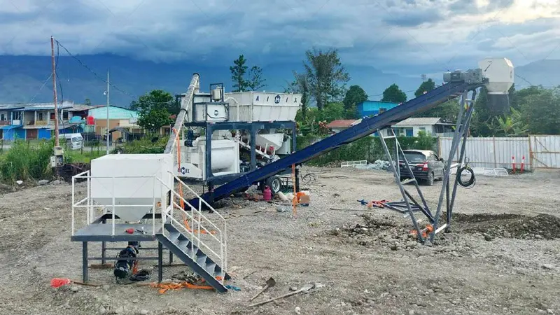 Planta de concreto precio AJSY40 para obras viales y puentes
