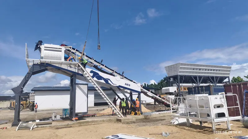 Planta de Hormigón de Instalación Rápida sin Cimientos
