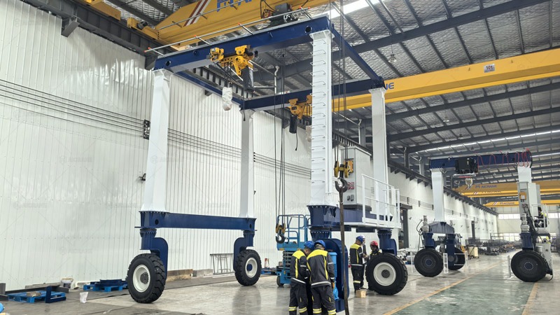 Aicrane Grúa Pórtico Birraíl sobre Ruedas en la Fábrica