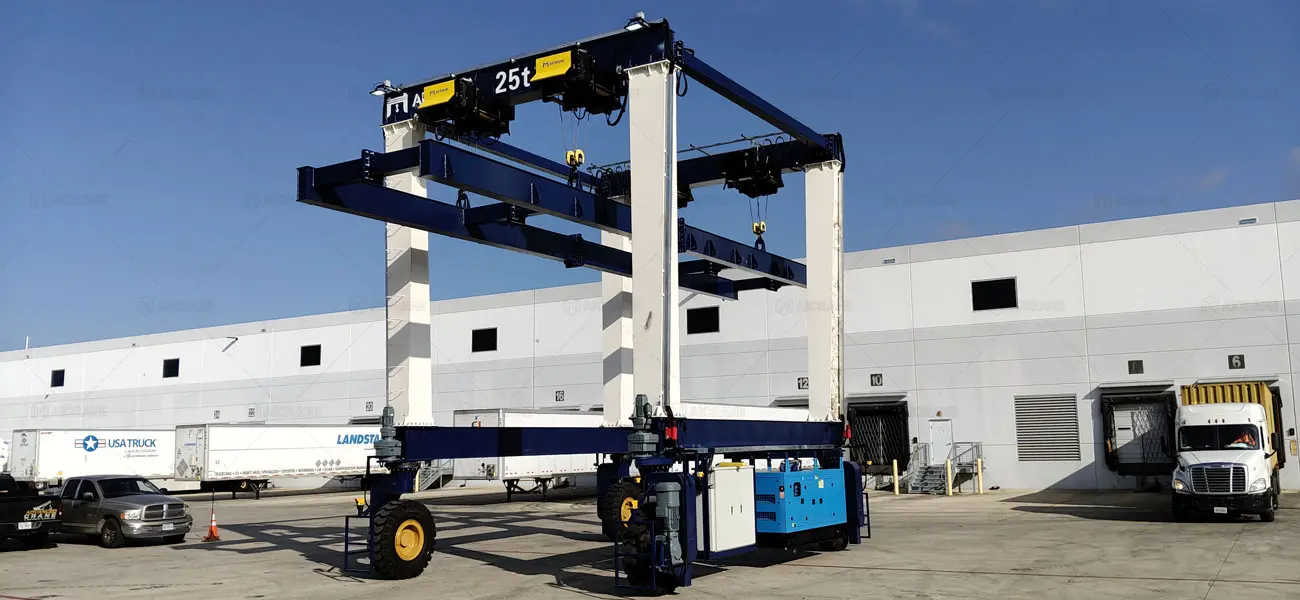 Grúa Pórtico sobre Neumáticos de Aicrane de 5T-500T