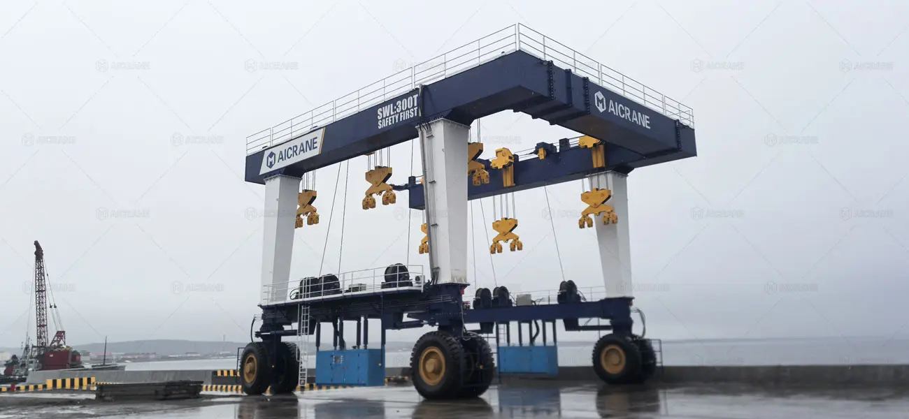 Grúa Pórtico sobre Ruedas para Barcos se Conocida Como Travel Lift de Aicrane